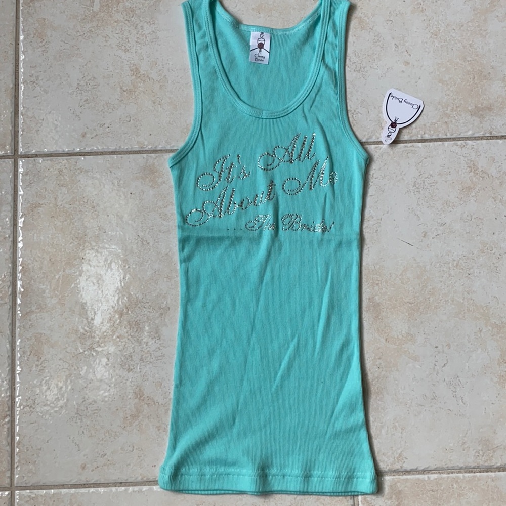 “All About Me ” the bride  Mint/Aqua/Teal  tank top